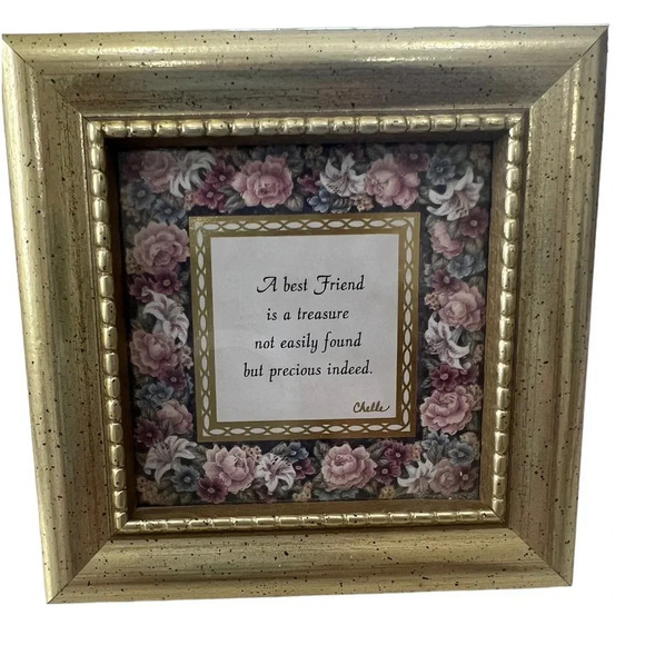 Heartfelt Collection Artist‎ Kathy Seek Friendship Framed Sentiment - Picture 1 of 3